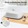 Butterdose mit Glasdeckel,weißer Butterbehälter, Produktbild-Vorschau 4