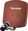 A satellite dish with a LNB and satfinder attached, presented against a white background. Produktbild-Vorschau