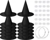 12 Halloween Hexenhüte zum Aufhängen mit Schnur & Haken Náhľad obrázku produktu