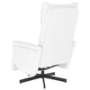 vidaXL Relax kreslo s podnožkou biela Imitácia kože Náhľad obrázku produktu 5