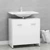 vidaXL Kúpeľňová skrinka biela 60x33x61 cm Drevo Materiál Náhľad obrázku produktu 2