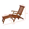 Eukalyptus Deckchair mehrfach verstellbar - 163 x 56 cm - Produktbild-Vorschau 7