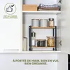 Étagère à épices Eluno, étagère de cuisine, en bambou et Voir les images du produit 3