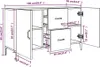 vidaXL Kredens czarny 100x36x60 cm materiał drewnopochodny Podgląd zdjęcia produktu 9