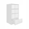 A white chest of drawers with one drawer open, shown against a white background. Produktbild-Vorschau