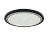 A round, black and silver LED high bay light fixture is shown against a white background. Podgląd zdjęcia produktu