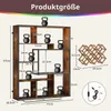 Puluomis nástěnná police se sklopným držákem na víno, Náhled obrázku produktu 4