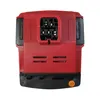 The image shows the back of a red and black battery pack, likely for a power tool. Produktbild-Vorschau