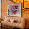 Street Art Graffiti Herz Charlie Wandbild Leinwandbild Produktbild-Vorschau 3
