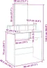vidaXL Toaletka z lustrem betonowa szara 80x41x144,5 cm Podgląd zdjęcia produktu 8