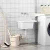 VidaXL Waschbecken Wandmontage 50x35x24 cm Harz weiß Produktbild-Vorschau 3