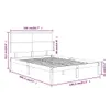 Massivholzbett ohne Matratze Weiß 140x190 cm Kiefernholz Produktbild-Vorschau 6