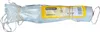 A roll of clear plastic casing for sausages, secured with rubber bands and a label. Produktbild-Vorschau