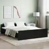 vidaXL Bettgestell mit Kopf- und Fußteil Schwarz 160x200 cm Produktbild-Vorschau 2