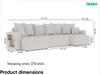 MEBLINI Schlafcouch mit Bettkasten - 312x142x73cm - Creme Produktbild-Vorschau 7