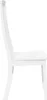 A side view of a white wooden chair. Anteprima dell’immagine prodotto