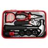 A set of tools laid out in a red plastic case. Produktbild-Vorschau