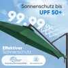Ampelschirm 300cm Alu Sonnenschirm, 360° drehbar und Produktbild-Vorschau 3