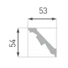PROVISTON | Stuckleiste | Polystyrol | 53 x 54 x 2000 mm | Produktbild-Vorschau 3