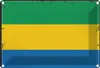 vianmo Blechschild 12x18 cm Gabuns Gabon Flagge Fahne Produktbild-Vorschau 1