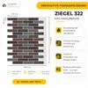 AMK Fassadenpaneel 322 Mix-Graubraun, 1250 x 995 mm, Ziegel 250 x 65 mm Produktbild-Vorschau