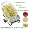 Ikodm Sprossenglas 2x1000ml mit Edelstahlsieb, Ständer und Produktbild-Vorschau 4