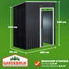 GARDEBRUK® Abri de jardin métal inoxydable 185x165x90cm Voir les images du produit 4