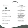 A comparison chart showing the benefits of Namajunas vs. other blade covers for a kitchen appliance. Produktbild-Vorschau