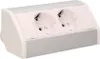 Prise de meuble 2x2P+Z Schuko blanc-argent sous châssis Voir les images du produit 2
