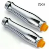 Two chrome shower head extensions with orange threaded connectors are shown against a white background. Produktbild-Vorschau