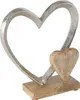 Dekoaufsteller Carolyn Herz Aluminium Hochzeit  22 cm Produktbild-Vorschau 1