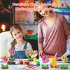 12er Set DIY Bastelset Kinder, Muttertag Fotorahmen mit Produktbild-Vorschau 6