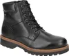 A black leather boot on a white background. Produktbild-Vorschau