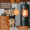 BLACK OAK Kaminholzregal YOSEMITE 80×40×30cm – Stahl Produktbild-Vorschau 4