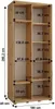 A diagram of a wardrobe with dimensions indicated. Produktbild-Vorschau