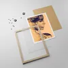 Gerahmtes Poster - Rahmen in heller Eiche - Frau Vögel Produktbild-Vorschau 4