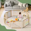 MEULBATY Laufstall Baby Laufgitter, klappbar Holz Laufstall Produktbild-Vorschau 5