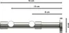 Interdeco Gardinenstange / Vorhangstange Edelstahl-Optik, Produktbild-Vorschau 2