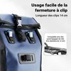 Wiltec Sacoche étanche pour porte-bagages bleue – capacité Voir les images du produit 6