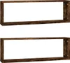 vidaXL Nástěnné police 2 ks. Kouřový dub 80x15x26,5 cm Náhled obrázku produktu 1