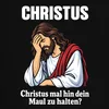 Maglietta con scritta "Christus Mal Hin Maul Halten Jesus Anteprima dell’immagine prodotto 3