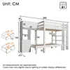Diagram showing dimensions of a white bunk bed with storage. Anteprima dell’immagine prodotto