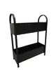 A black two-tiered planter stand. Podgląd zdjęcia produktu
