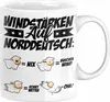 Norddeutsche Tasse Geschenk Windstärken Schaf Kaffee-Becher Produktbild-Vorschau 1
