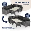 CASARIA® Polyrattan Ecklounge Set WPC Esstisch Ecksofa Produktbild-Vorschau 5
