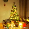 A decorated Christmas tree with presents and other festive decorations in a room. Produktbild-Vorschau