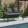 vidaXL Bank Outdoor Grau und Dunkelgrau 117 x 54 x 74,5 cm Produktbild-Vorschau 2