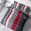 Winter Bettwäsche 200x220 cm kariert grau silber rot modern Produktbild-Vorschau 4