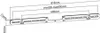A technical drawing with dimensions of a wall mount. Produktbild-Vorschau