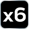 A black square with rounded corners containing the text 'x6' in large white font. Podgląd zdjęcia produktu